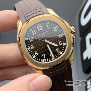 ZF A324SC Aquanaut 5167 40mm RG Brown Dial Brown Rubber Strap - Image 5