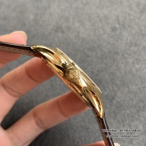 ZF A324SC Calatrava 5227 39mm YG White Dial Brown Leather Strap - Image 5