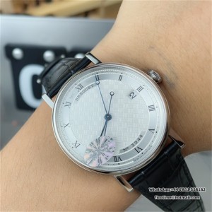 MKSF MY9015 Classique5177-12 38mm White Dial Black Leather Strap - Image 3