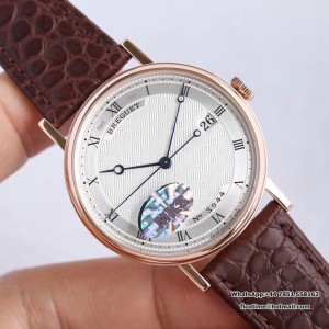 MKSF MY9015 Classique5177-12 38mm RG White Dial Brown Leather Strap - Image 3