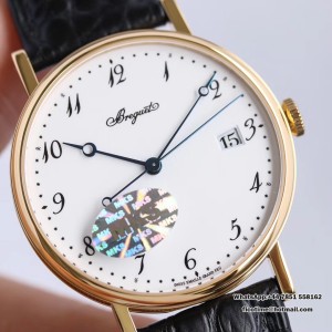 MKSF MY9015 Classique5177-29 38mm YG White Dial Black Leather Strap - Image 5