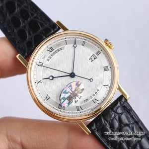 MKSF MY9015 Classique5177-12 38mm YG White Dial Black Leather Strap - Image 4