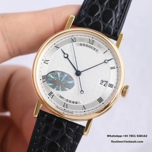 MKSF MY9015 Classique5177-12 38mm YG White Dial Black Leather Strap - Image 6