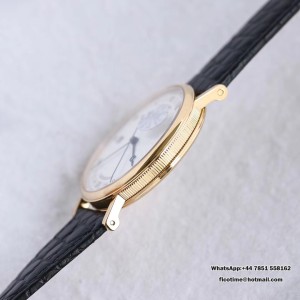 MKSF MY9015 Classique5177-15 38mm YG White Dial Black Leather Strap - Image 6