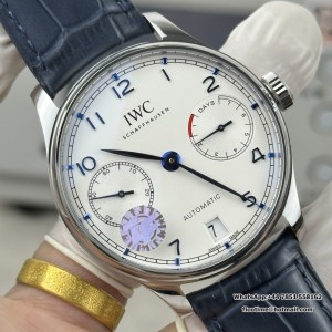 ZF A51011 IWC Portugieser 42mm IW500107 White Dial Blue Leather Strap - Image 5