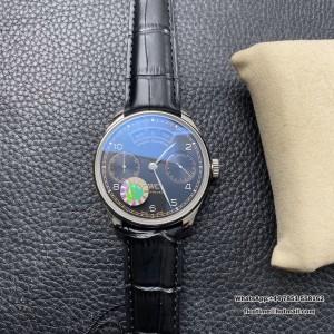 ZF A51011 IWC Portugieser 42mm IW500703 Black Dial Black Leather Strap - Image 3