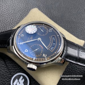 ZF A51011 IWC Portugieser 42mm IW500703 Black Dial Black Leather Strap - Image 6