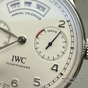 ZF A52850 IWC Portugieser 44mm IW503501 White Dial Black Leather Strap - Image 4