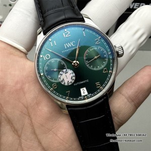 ZF A51011 IWC Portugieser 42mm IW500708 Green Dial Black Leather Strap - Image 3