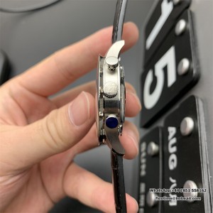 ZF A7750 IWC Portugieser Chrono 41mm IW371491 Blue Dial Black Leather Strap - Image 4