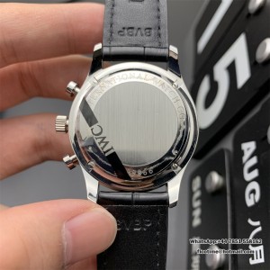 ZF A7750 IWC Portugieser Chrono 41mm IW371491 Blue Dial Black Leather Strap - Image 5