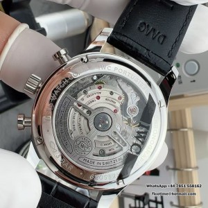 ZF A7750 IWC Portugieser Chrono 41mm IW371615 Green Dial Black Leather Strap - Image 9