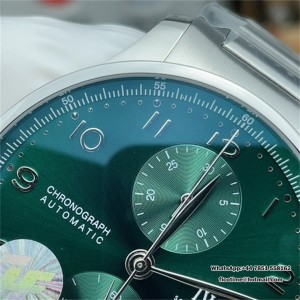 ZF A7750 IWC Portugieser Chrono 41mm IW371615 Green Dial SS Bracelet - Image 7