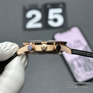 ZF A7750 IWC Portugieser Chrono 41mm IW371482 RG Grey Dial Black Leather Strap - Image 4