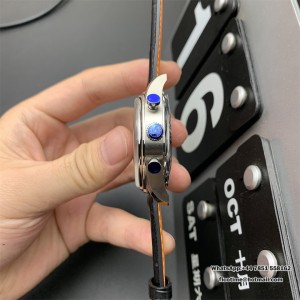 ZF A7750 IWC Da Vinci Chrono Laureus Sport 42mm IW393402 Blue Dial Black Leather Strap - Image 3