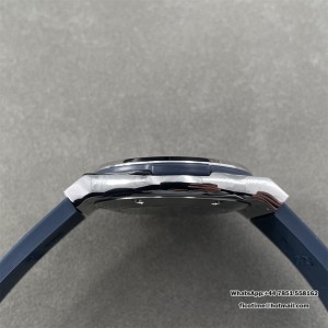 JJ+F A1110 Classic Fusion 42mm Blue Dial Blue Rubber Strap - Image 8