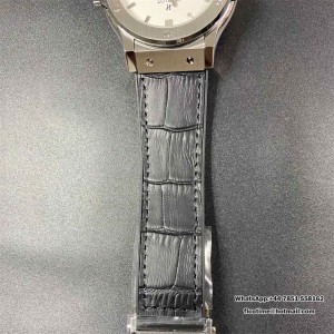 APSF A1110 Classic Fusion 42mm White Dial Black Leather Strap - Image 5