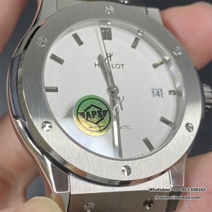 APSF A1110 Classic Fusion 42mm White Dial Black Leather Strap - Image 9