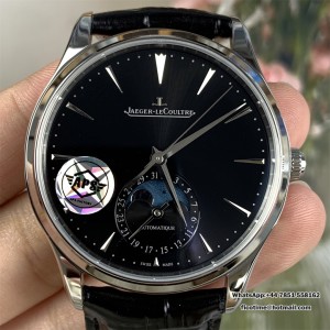 APSF A925 Master Ultra Thin Moon 39mm Black Dial Black Leather Strap - Image 3