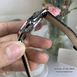 APSF A925 Master Ultra Thin Moon 39mm Black Dial Black Leather Strap - Image 4