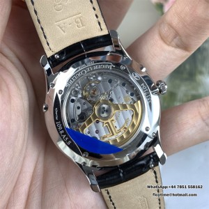 APSF A925 Master Ultra Thin Moon 39mm Black Dial Black Leather Strap - Image 8