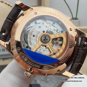 APSF A925 Master Ultra Thin Moon 39mm RG White Dial Brown Leather Strap - Image 6