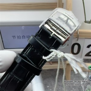 APSF A925 Master Ultra Thin Moon 39mm White Dial Black Leather Strap - Image 3