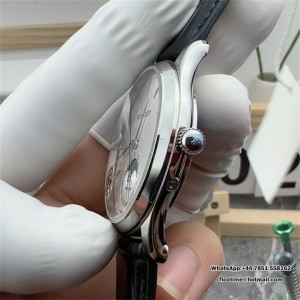 APSF A925 Master Ultra Thin Moon 39mm White Dial Black Leather Strap - Image 5