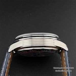BLSF A7750 Breitling Chrono 42mm PREMIER B01 Blue Dial Blue Leather Strap - Image 7