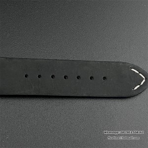 BLSF A7750 Breitling Chrono 43mm NAVITIMER B01 Black/White Dial Black Leather Strap - Image 3