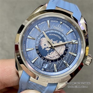 VSF A8938 Aqua Terra 150M 43mm Worldtimer SS/RU Blue Dial - Image 9
