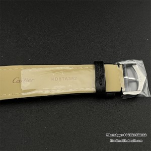 AF Quartz Tank Must 33.7x25.5mm  White Dial Black Leather Strap - Image 8