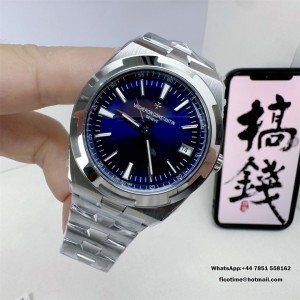 8F A5100 Overseas 4500V 41mm Blue Dial SS Bracelet - Image 3