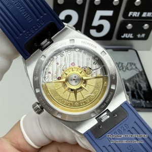 8F A5100 Overseas 4500V 41mm Blue Dial Blue Rubber Strap - Image 6
