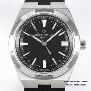 8F A5100 Overseas 4500V 41mm Black Dial Black Rubber Strap - Image 4