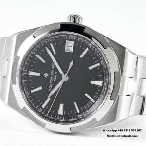 8F A5100 Overseas 4500V 41mm Black Dial Black Rubber Strap - Image 9