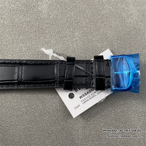 F1F Quartz Santos Dumont 43.5x31.4mm White Dial Black Leather Strap - Image 2