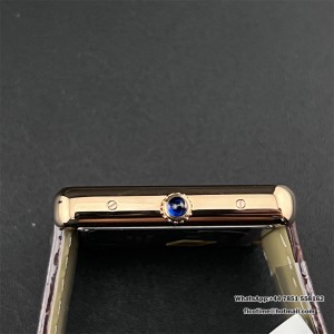 AF Quartz Tank Solo 27.4mm RG Brown Leather White Dial - Image 3