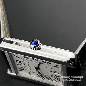 AF MY9015 Tank Solo 41mm White Dial Black Leather strap - Image 3