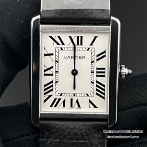 AF Quartz Cartier Tank Solo 24.4mm O SS/LE White Dial - Image 1