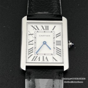 AF Quartz Cartier Tank Solo 24.4mm O SS/LE White Dial - Image 2