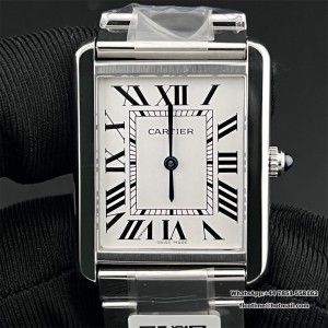 AF Quartz Tank Solo 27.4mm White Dial SS Bracelet - Image 1