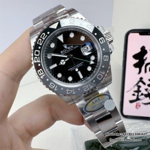 ARF VR3285 GMT Master II 126710 Bruce Wayne Oyster Bracelet 40mm Black Dial - Image 6