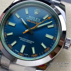 VSF Milgauss 116400GV 904L 40mm Blue Dial Green Crystal VS3131 - Image 8
