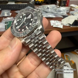 VSF DD3285 GMT Master II 126710 Bruce Wayne 40mm Jub SS Bracelet Black Dial - Image 4