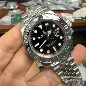 VSF DD3285 GMT Master II 126710 Bruce Wayne 40mm Jub SS Bracelet Black Dial - Image 6