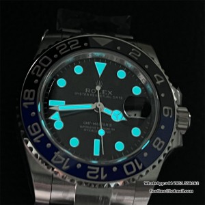 VSF DD3285 GMT Master II 126710 batman 40mm Oyster Bracelet SS/SS Black Dial - Image 9