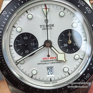 ZF DD7750 Tudor Black Bay Chrono 316L 41mm SS Bracelet White Dial - Image 5