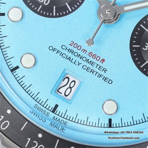 Black Bay Chrono SS ZF 1:1 Tiffany Blue Dial on SS Bracelet A7750 - Image 3