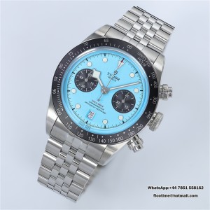 Black Bay Chrono SS ZF 1:1 Tiffany Blue Dial on SS Bracelet A7750 - Image 9